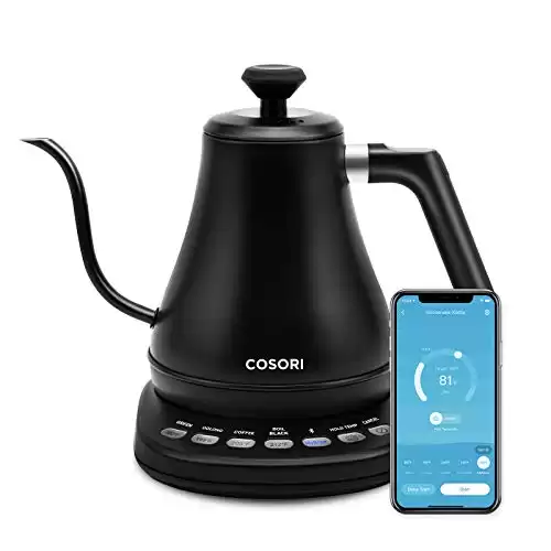 COSORI Electric Gooseneck Kettle Smart Bluetooth with Variable Temperature Control, Pour Over Coffee Kettle
