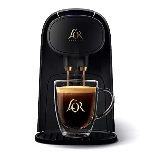 The LOR Barista System Coffee and Espresso Machine Combo, Black
