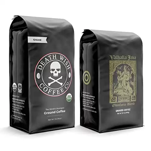 Death Wish Coffee and Valhalla Java Odinforce Blen Coffee Bundle