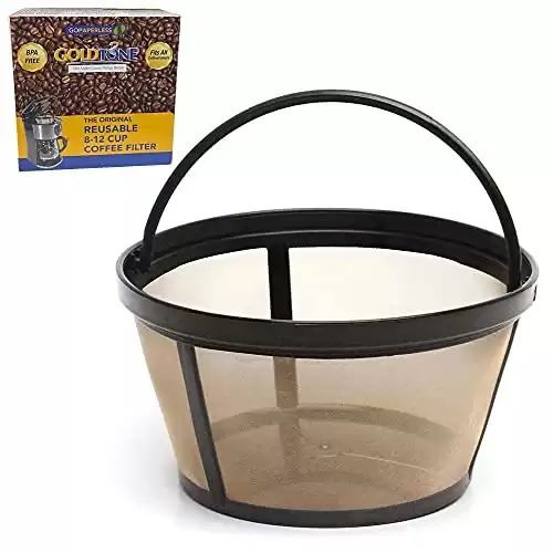 GOLDTONE Reusable 8-12 Cup Basket Coffee Filter fits Mr. Coffee Makers