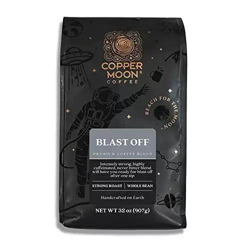 Copper Moon Whole Bean Coffee, Dark Roast, Blast Off Blend, 2 Lb