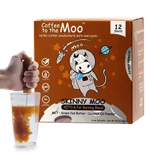 Coffee to the Moo Nitro Cold Brew Keto Coffee Concentrate Liquid- Instant Coffee Pods